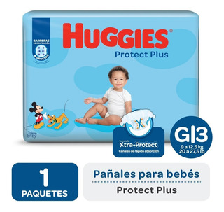 PAÑAL HUGGIES G  CELESTE GRANDE (G)